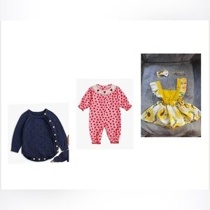 NWOT - Baby Clothes Bundle - 3 Items - Unknown Brands